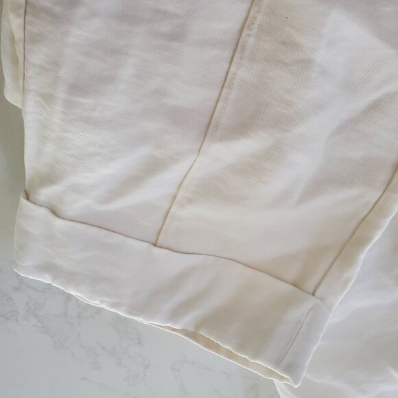 A New Day Off White Cuffed Ankle Trouser Pants with Back Elastic Waistband  16R - Picture 5 of 9